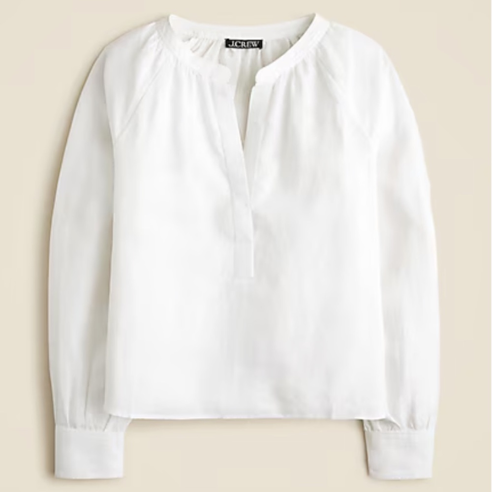 NWT J. Crew Cabana top in White Linen size XS - Picture 3 of 4